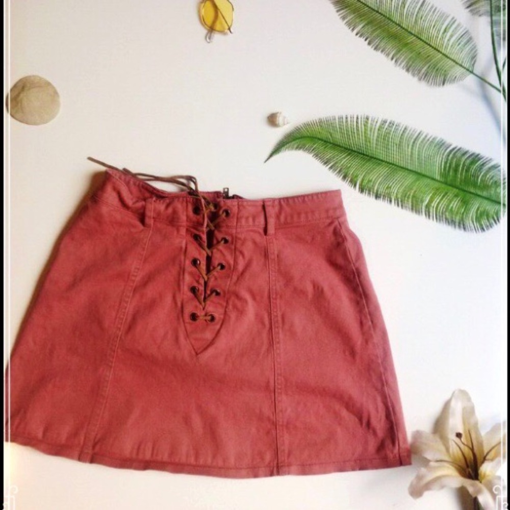 FORVER 21 PINK DENIM SKIRT